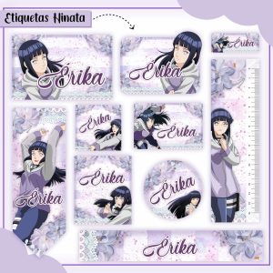 Etiqueta Escolar Tema Hinata - Arquivo Digital