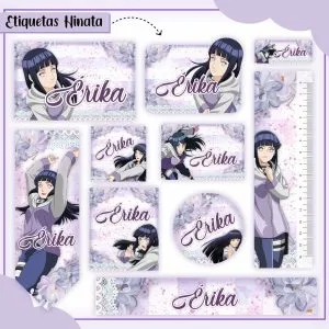 Etiqueta Escolar Tema Hinata - Arquivo Digital 2 Etiqueta Escolar Tema Hinata - Arquivo Digital