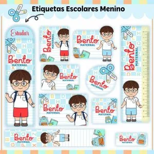 Etiqueta Escolar Tema Kit Aluninhos - Arquivo Digital 46 Etiqueta Escolar Tema Kit Aluninhos - Arquivo Digital