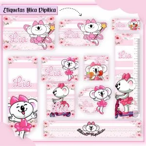 Etiqueta Escolar Tema Lilica Ripilica - Arquivo Digital