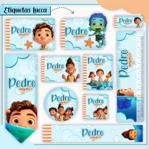 Etiqueta Escolar Tema Luca - Arquivo Digital