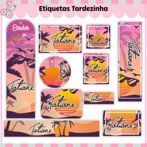 Etiqueta Escolar Tema Tardezinha - Arquivo Digital 28 Etiqueta Escolar Tema Tardezinha - Arquivo Digital