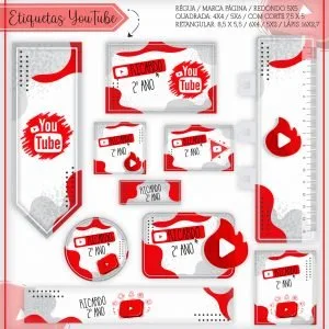 Etiqueta Escolar Tema Youtube - Arquivo Digital