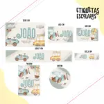 Etiqueta Escolar Transportes - Arquivo Digital 4 Etiqueta Escolar Transportes - Arquivo Digital