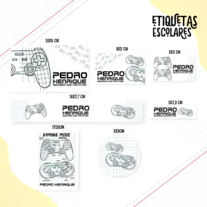 Etiqueta Escolar Vídeo Game - Arquivo Digital 5 Etiqueta Escolar Vídeo Game - Arquivo Digital