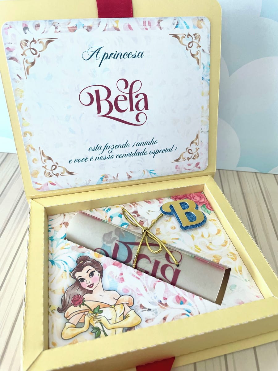 Kit digital festa Bela e a Fera luxo para imprimir e montar 4 Kit digital festa Bela e a Fera luxo para imprimir e montar - Imagem 4