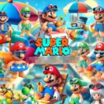 Festa Tema Super Mario Pool Party - Kit 3D PNG