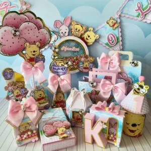 Festa Ursinho Pooh Rosa Luxo - Arquivo Digital 25 Festa Ursinho Pooh Rosa Luxo - Arquivo Digital