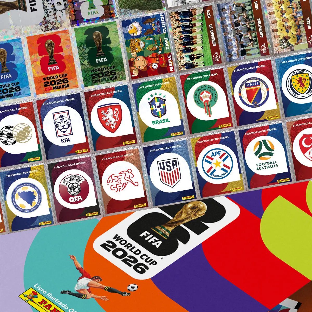 Figurinhas Copa 2026 Holográficas Escudos + FWC em PDF 1 Figurinhas Copa 2026 Holográficas Escudos + FWC em PDF