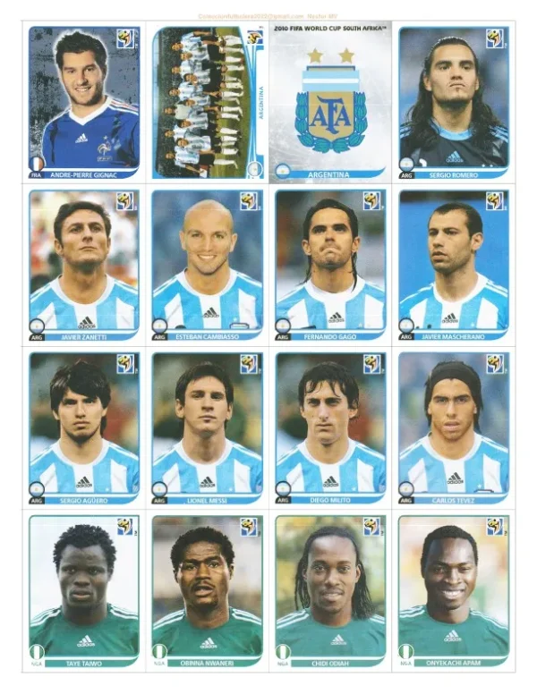 Figurinhas Copa Mundo 2010 África Do Sul Pdf Para Imprimir