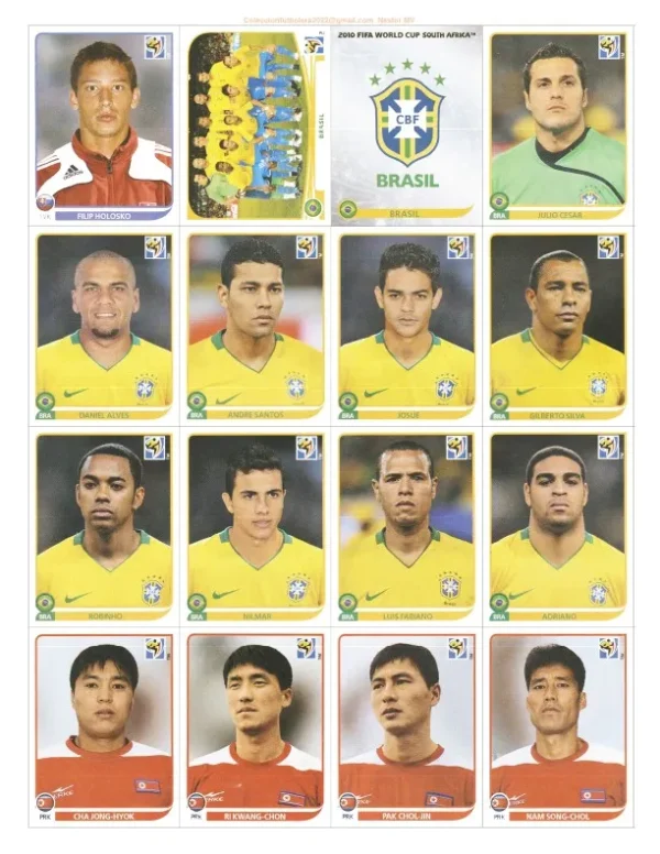 Figurinhas Copa Mundo 2010 África Do Sul Pdf Para Imprimir