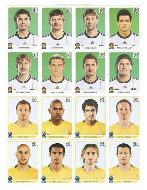 Figurinhas Copa Mundo 2010 África Do Sul Pdf Para Imprimir