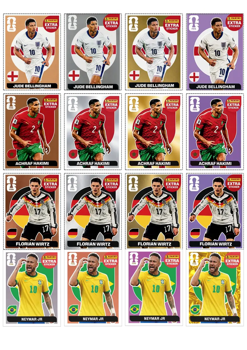 Figurinhas Legends Copa do Mundo 2026 Extra Sticker em PDF 5 Figurinhas Legends Copa do Mundo 2026 Extra Sticker em PDF