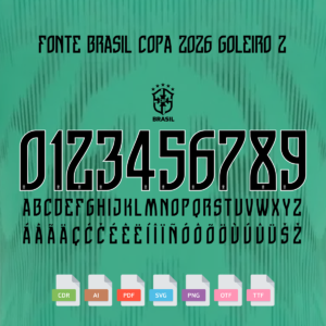 Fonte Camisa Seleção Brasileira 2026 Goleiro 2 Vetorizada