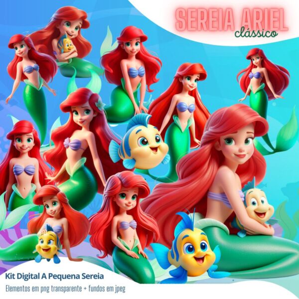 Ilustrações A Pequena Sereia Png Fofo Cute Princesa Ariel