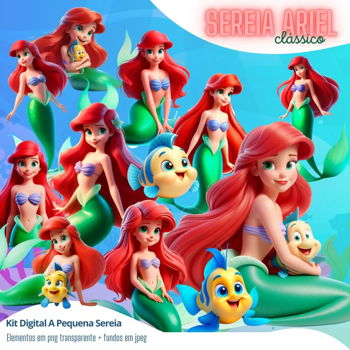 Ilustrações A Pequena Sereia Png Fofo Cute Princesa Ariel 1 Ilustrações A Pequena Sereia Png Fofo Cute Princesa Ariel