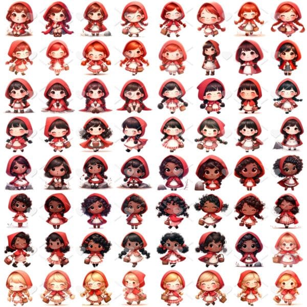 Ilustrações Chapeuzinho Vermelho Png Baby Kit Digital 3D