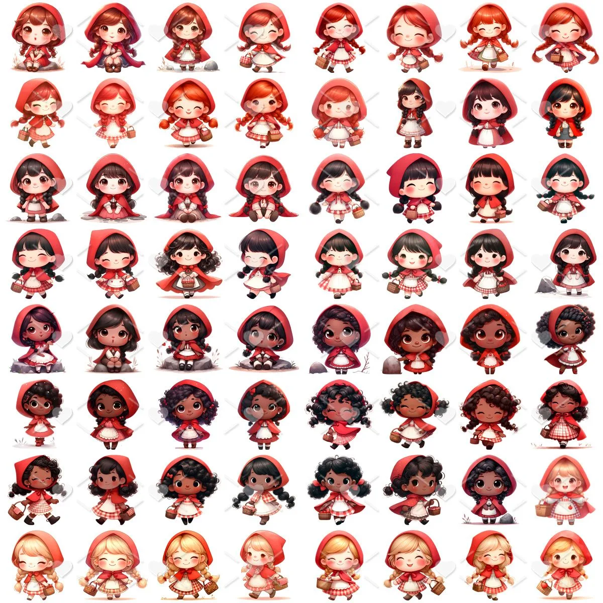 Ilustrações Chapeuzinho Vermelho Png Baby Kit Digital 3D 3 Ilustrações Chapeuzinho Vermelho Png Baby Kit Digital 3D