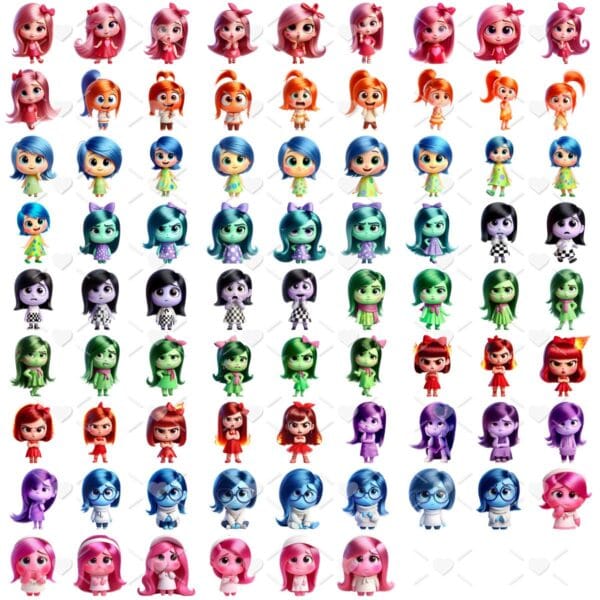 Ilustrações Emoções Divertidamente Cute 3D Fofo Imagens Png