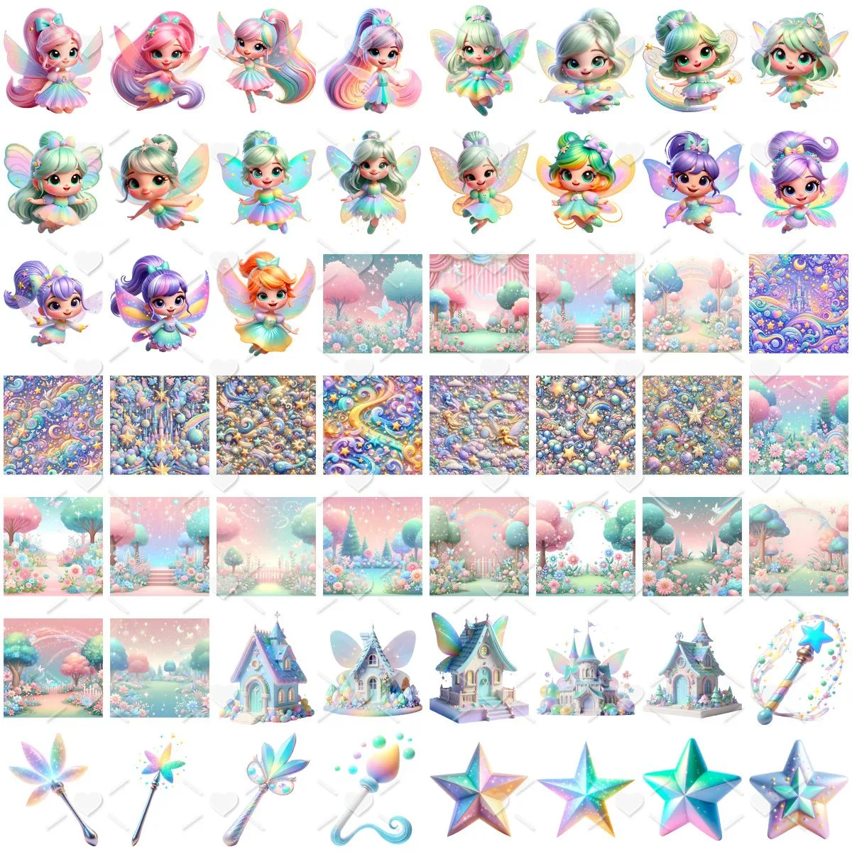 Ilustrações Fadinhas Encantadas no Jardim Png Baby Fofo 3 Ilustrações Fadinhas Encantadas no Jardim Png Baby Fofo