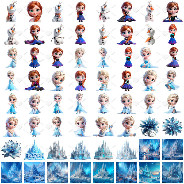 Ilustrações Frozen Png Cute Elsa Fofa Bebê Princesa Png