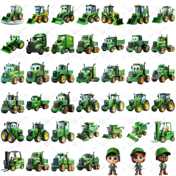 Ilustrações John Deere Png Caminhões Máquinas Mascotes