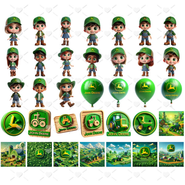 Ilustrações John Deere Png Caminhões Máquinas Mascotes