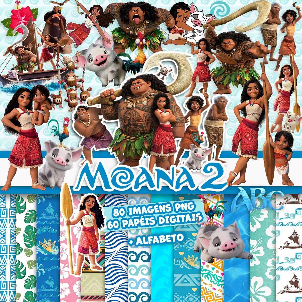 Ilustrações Moana 2 Png + Alfabeto Moana 1 Ilustracoes Moana 2 Png Alfabeto Moana 3