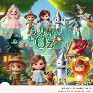 Ilustracoes O Magico De Oz Png Baby Fofo Kit Digital 3d 2