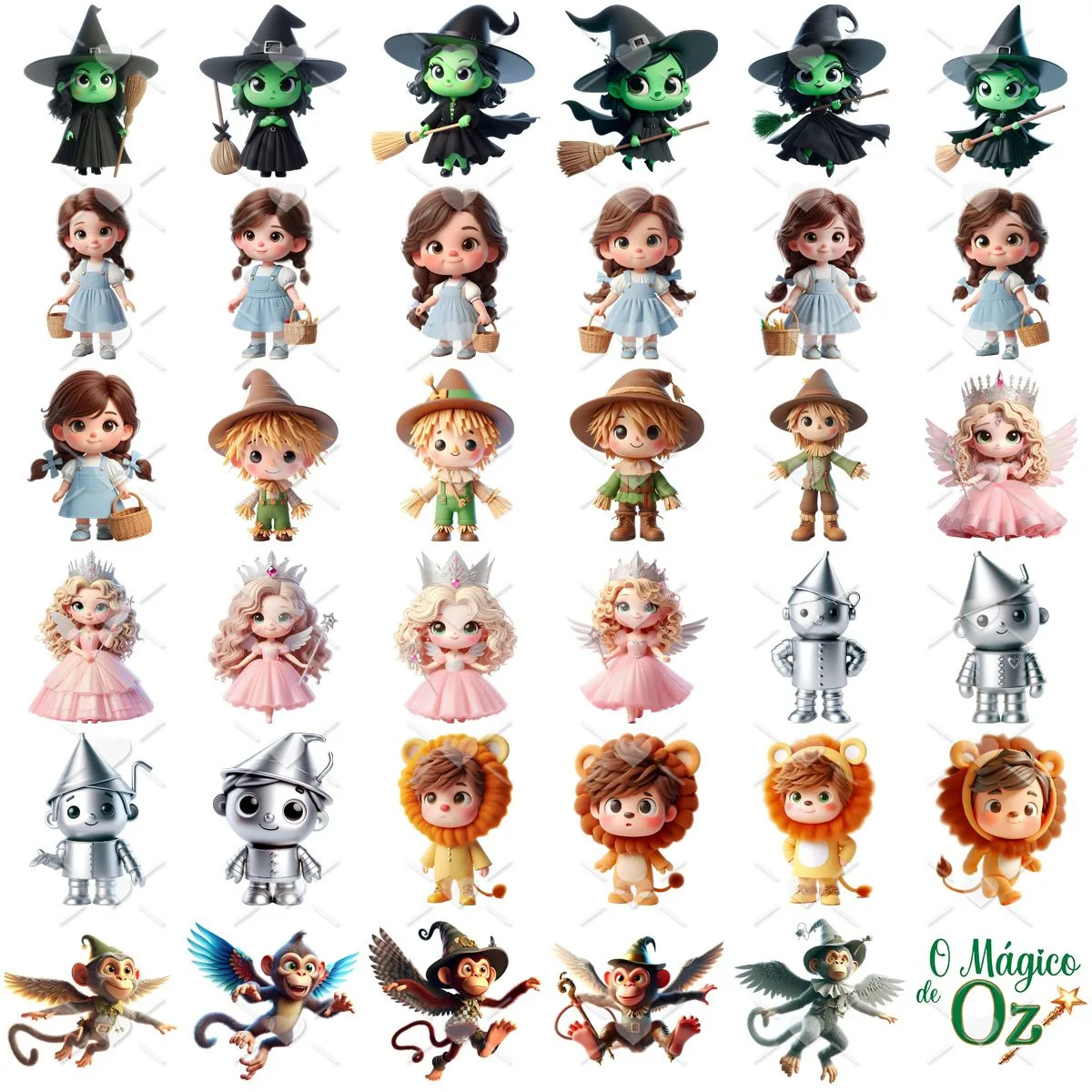 Ilustrações O Mágico de Oz Png Baby Fofo Kit Digital 3D 2 Ilustracoes O Magico De Oz Png Baby Fofo Kit Digital 3d 3