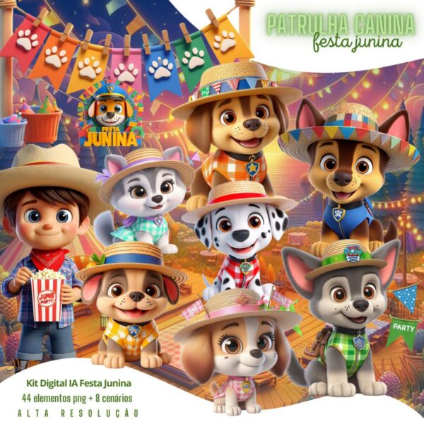 Ilustrações Patrulha Canina Png Festa Junina Cliparts Fofos