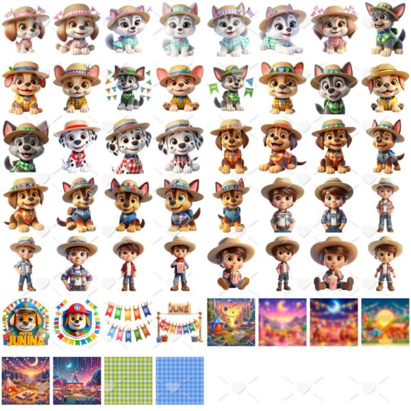 Ilustrações Patrulha Canina Png Festa Junina Cliparts Fofos