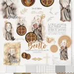 Imagens de São Bento Aquareladas - Perfeito para Papelaria