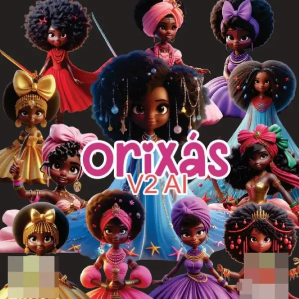 Imagens Dos Orixas Em 3d Kit Digital Em Formato Png