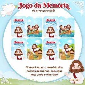 Jogo da Memória Religioso Infantil - Arquivo Digital 8 Jogo da Memória Religioso Infantil - Arquivo Digital