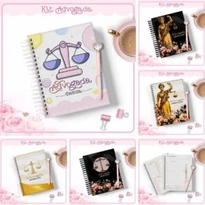 Kit Agendas Advogada - Arquivo Digital 10 Kit Agendas Advogada - Arquivo Digital