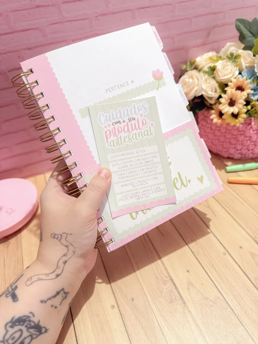 Kit Agenda Floral 2026 para Imprimir e Encadernar - Imagem 2