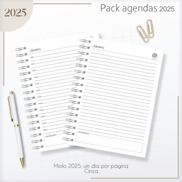 Kit Agendas Masculinas 2025 - Arquivo Digital