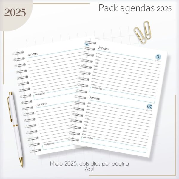 Kit Agendas Masculinas 2025 - Arquivo Digital