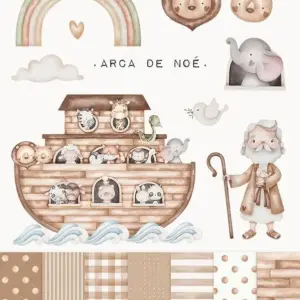 Kit Arca De Noe Png Para Albuns De Fotos E Lembrancinhas 2