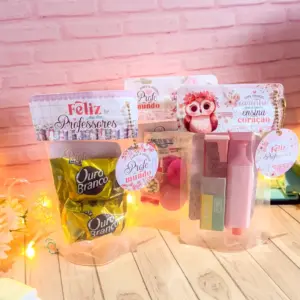 Kit Arquivo Saquinho Ziplock Mimo Dia dos Professores
