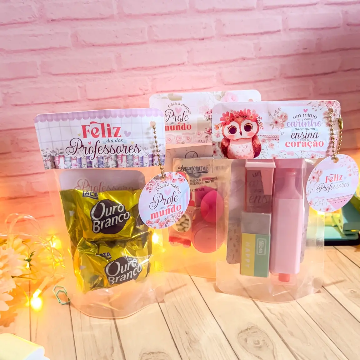 Kit Arquivo Saquinho Ziplock Mimo Dia dos Professores 1 Kit Arquivo Saquinho Ziplock Mimo Dia dos Professores