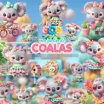 Kit Artesanal 3D Coalas para Sublimação e Scrapbooking