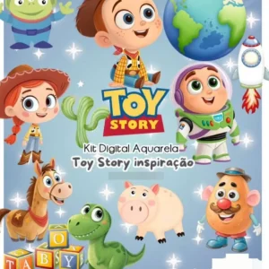Kit Artesanal Toy Story Aquarela - Arquivo em PNG Ideal