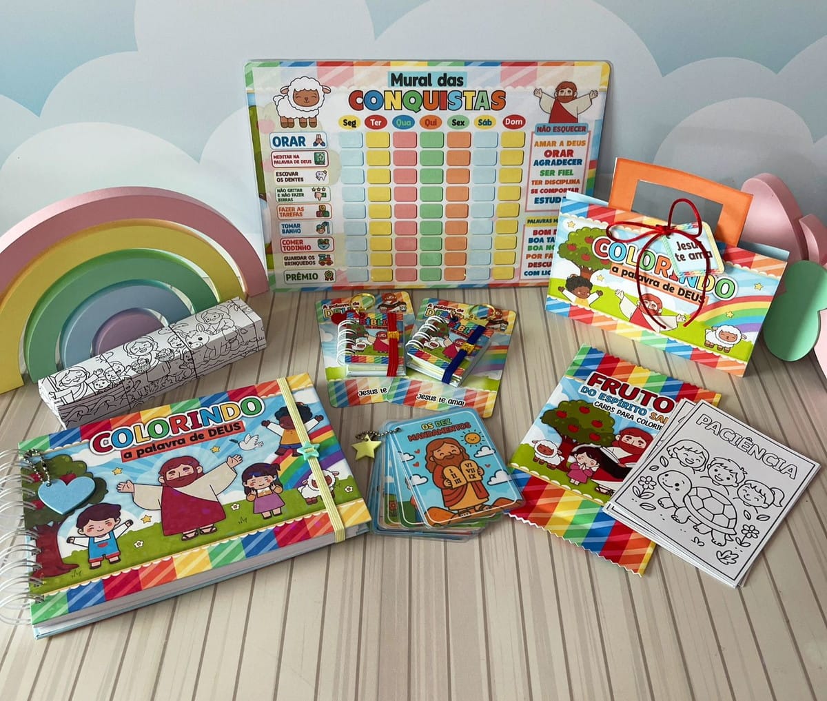 Kit Digital Bíblia para Colorir PDF e PNG 1 Kit Digital Bíblia para Colorir PDF e PNG