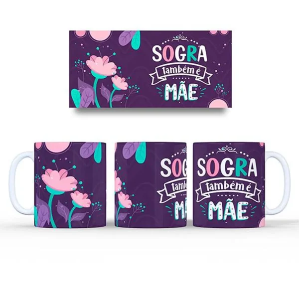 Kit Caneca Dia das Mães – 4 Artes PNG Prontas