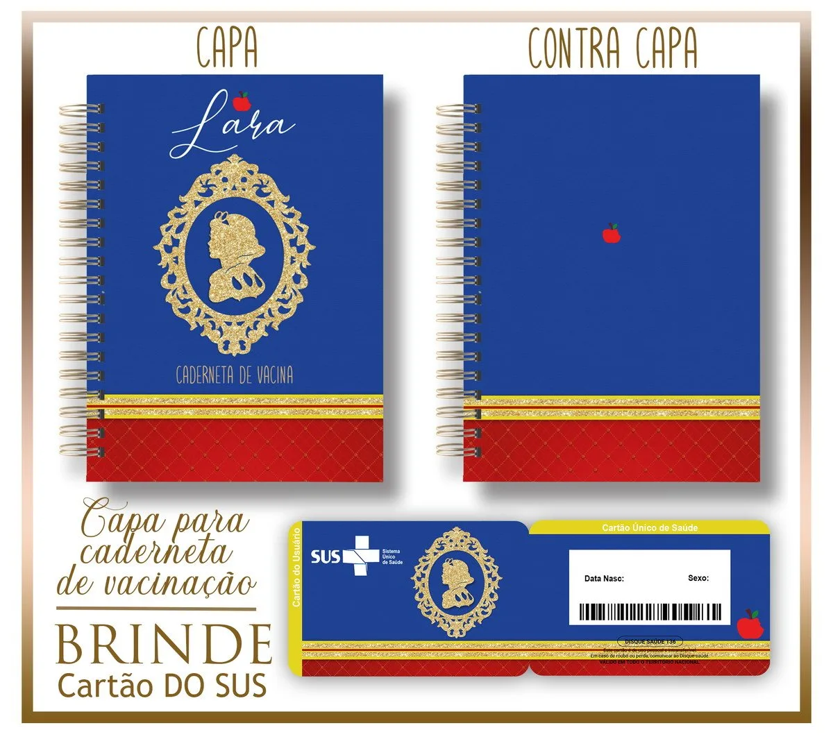 Kit Capa e Cartão Sus Branca de Neve - Arquivo Digital