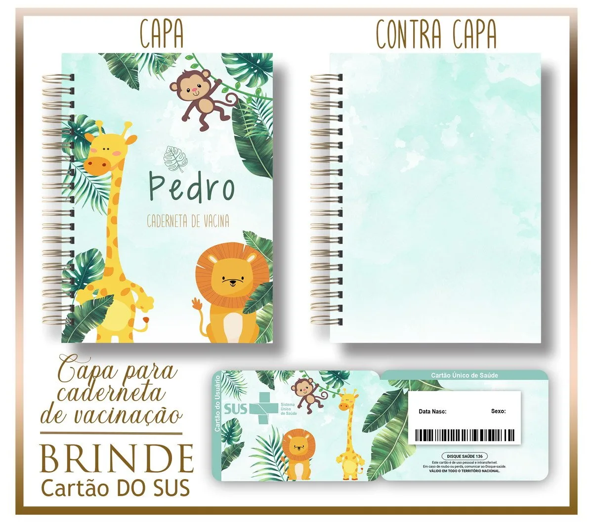 Kit Capa e Cartão Sus Floresta - Arquivo Digital