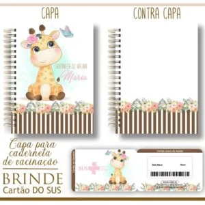 Kit Capa e Cartão Sus Girafa Baby - Arquivo Digital 28 Kit Capa e Cartão Sus Girafa Baby - Arquivo Digital