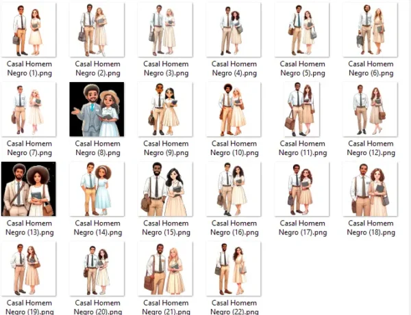 Kit Casal JW em PNG - Personalize Seus Momentos